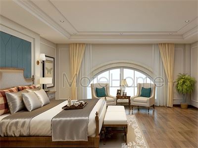 Thi công phòng ngủ khách sạn 5 sao tân cổ điển