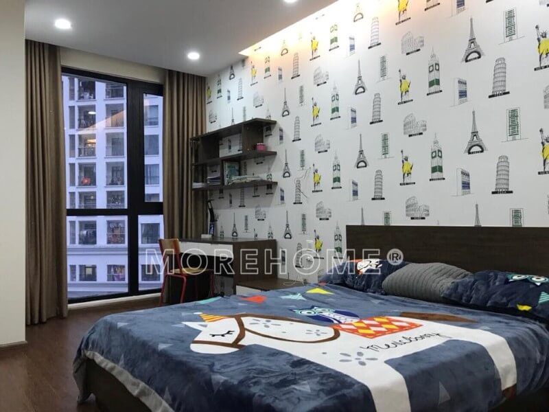 Sản phẩm hình ảnh thi công nội thất phòng ngủ con trai trẻ em hiện đại bằng gỗ công nghiệp thực tế ở chung cư Imperia Garden Nguyễn Huy Tưởng Thanh Xuân Hà Nội